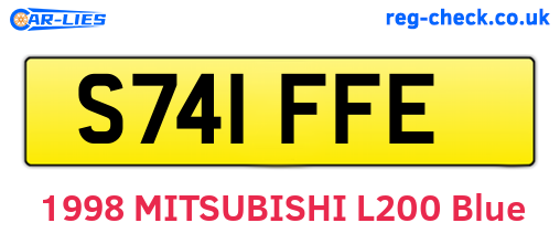 S741FFE are the vehicle registration plates.