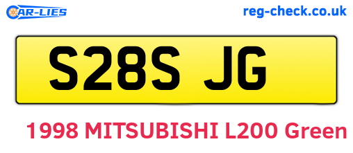 S28SJG are the vehicle registration plates.