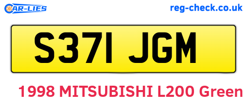 S371JGM are the vehicle registration plates.