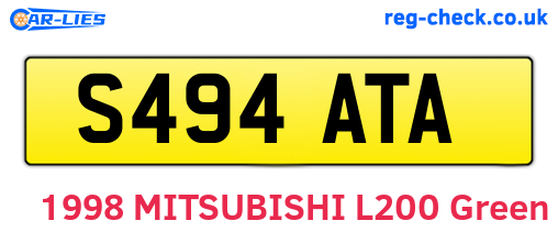 S494ATA are the vehicle registration plates.