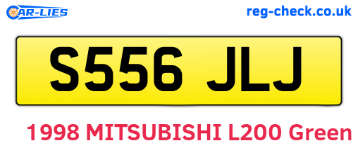 S556JLJ are the vehicle registration plates.