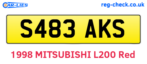 S483AKS are the vehicle registration plates.