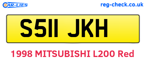 S511JKH are the vehicle registration plates.