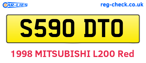 S590DTO are the vehicle registration plates.