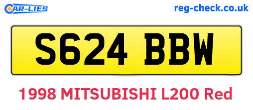 S624BBW are the vehicle registration plates.