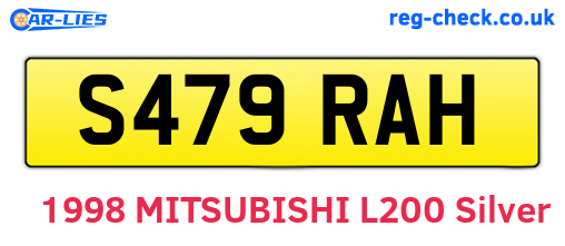 S479RAH are the vehicle registration plates.