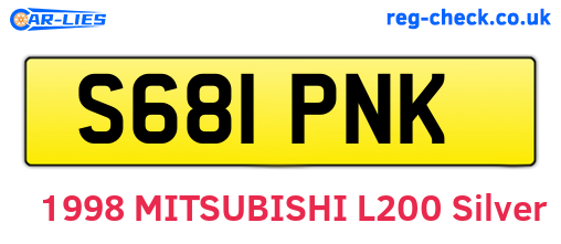 S681PNK are the vehicle registration plates.