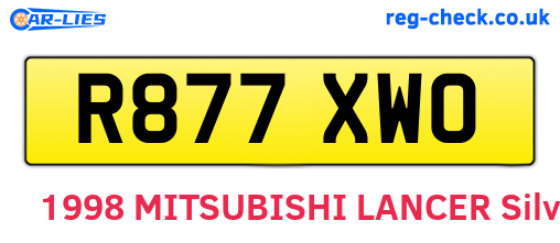 R877XWO are the vehicle registration plates.