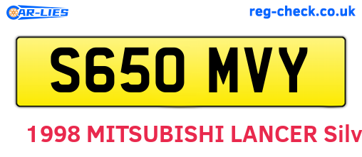 S650MVY are the vehicle registration plates.
