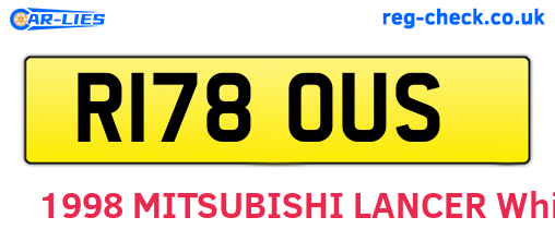R178OUS are the vehicle registration plates.