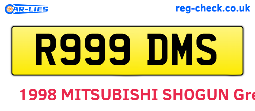 R999DMS are the vehicle registration plates.