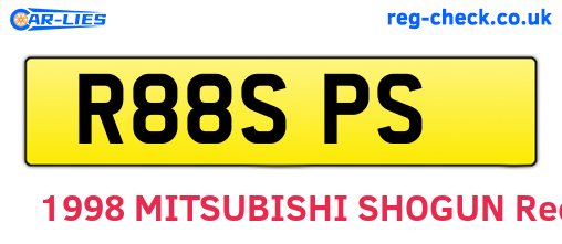 R88SPS are the vehicle registration plates.