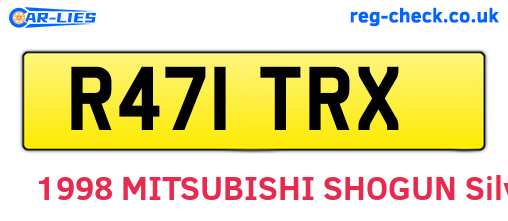 R471TRX are the vehicle registration plates.