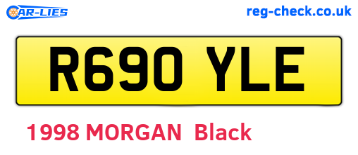 R690YLE are the vehicle registration plates.
