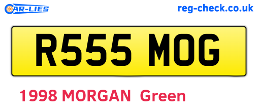 R555MOG are the vehicle registration plates.