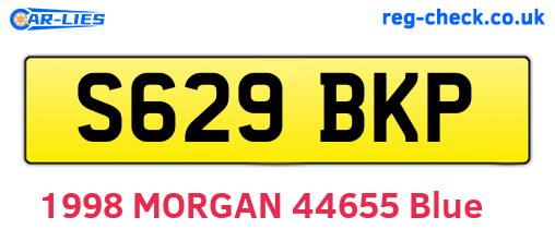 S629BKP are the vehicle registration plates.
