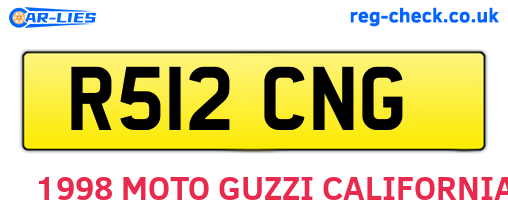 R512CNG are the vehicle registration plates.