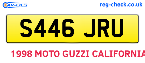 S446JRU are the vehicle registration plates.