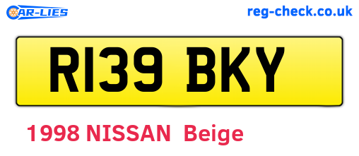 R139BKY are the vehicle registration plates.