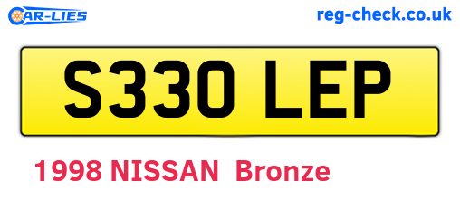 S330LEP are the vehicle registration plates.