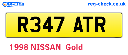 R347ATR are the vehicle registration plates.