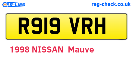 R919VRH are the vehicle registration plates.