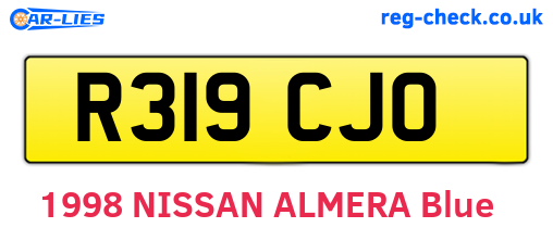 R319CJO are the vehicle registration plates.
