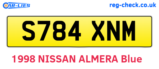 S784XNM are the vehicle registration plates.