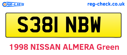 S381NBW are the vehicle registration plates.