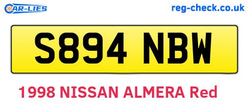 S894NBW are the vehicle registration plates.