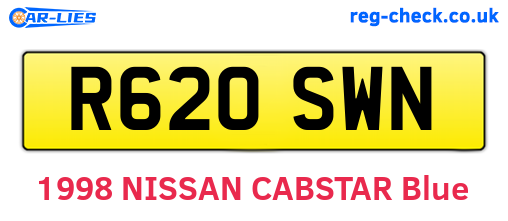 R620SWN are the vehicle registration plates.