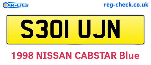 S301UJN are the vehicle registration plates.