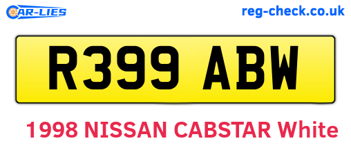 R399ABW are the vehicle registration plates.