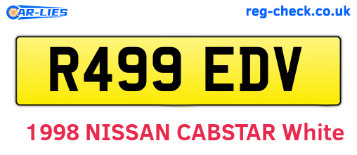 R499EDV are the vehicle registration plates.