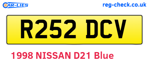 R252DCV are the vehicle registration plates.