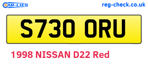 S730ORU are the vehicle registration plates.