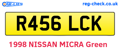R456LCK are the vehicle registration plates.
