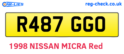 R487GGO are the vehicle registration plates.