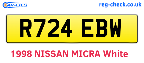 R724EBW are the vehicle registration plates.