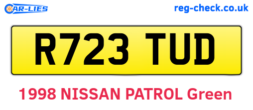 R723TUD are the vehicle registration plates.
