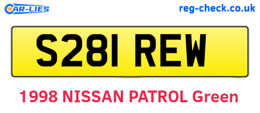 S281REW are the vehicle registration plates.