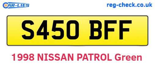 S450BFF are the vehicle registration plates.