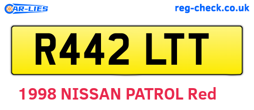 R442LTT are the vehicle registration plates.