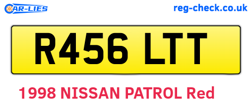 R456LTT are the vehicle registration plates.