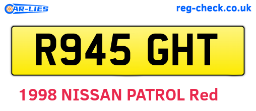R945GHT are the vehicle registration plates.