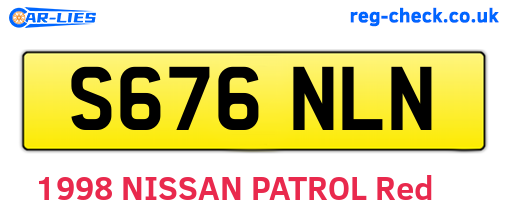 S676NLN are the vehicle registration plates.