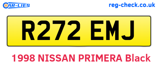 R272EMJ are the vehicle registration plates.