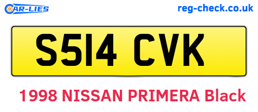 S514CVK are the vehicle registration plates.