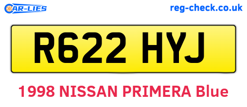 R622HYJ are the vehicle registration plates.