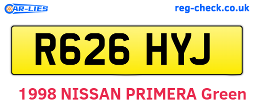 R626HYJ are the vehicle registration plates.